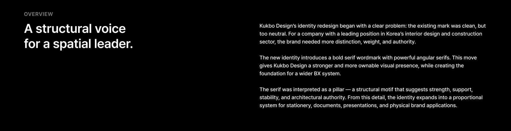 KUKBO DESIGN Identity Renewal, Duedance