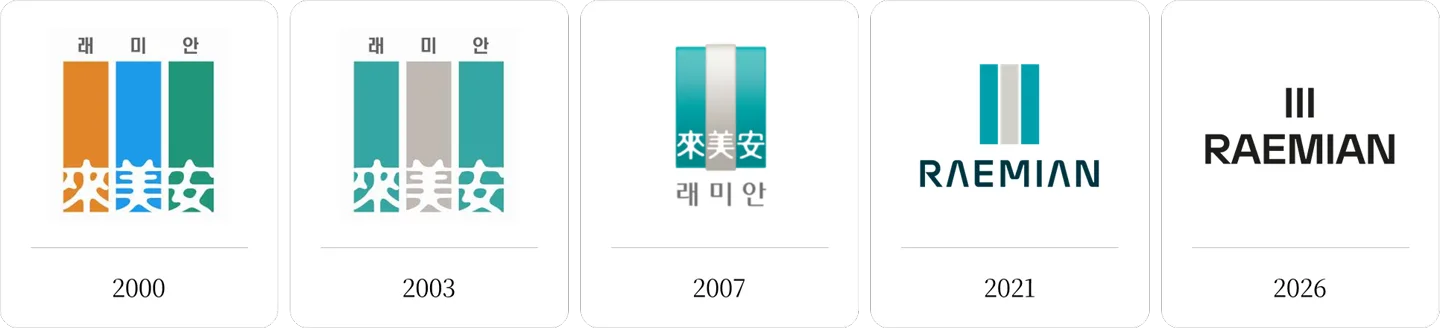 2000년부터 2026년까지 다섯 번 바뀐 래미안 BI 변천
